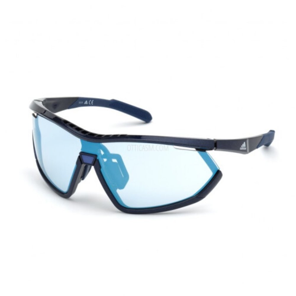 Adidas Sport Sunglasses 0SP0002/S 92X for Men with Blue & Transparent Color